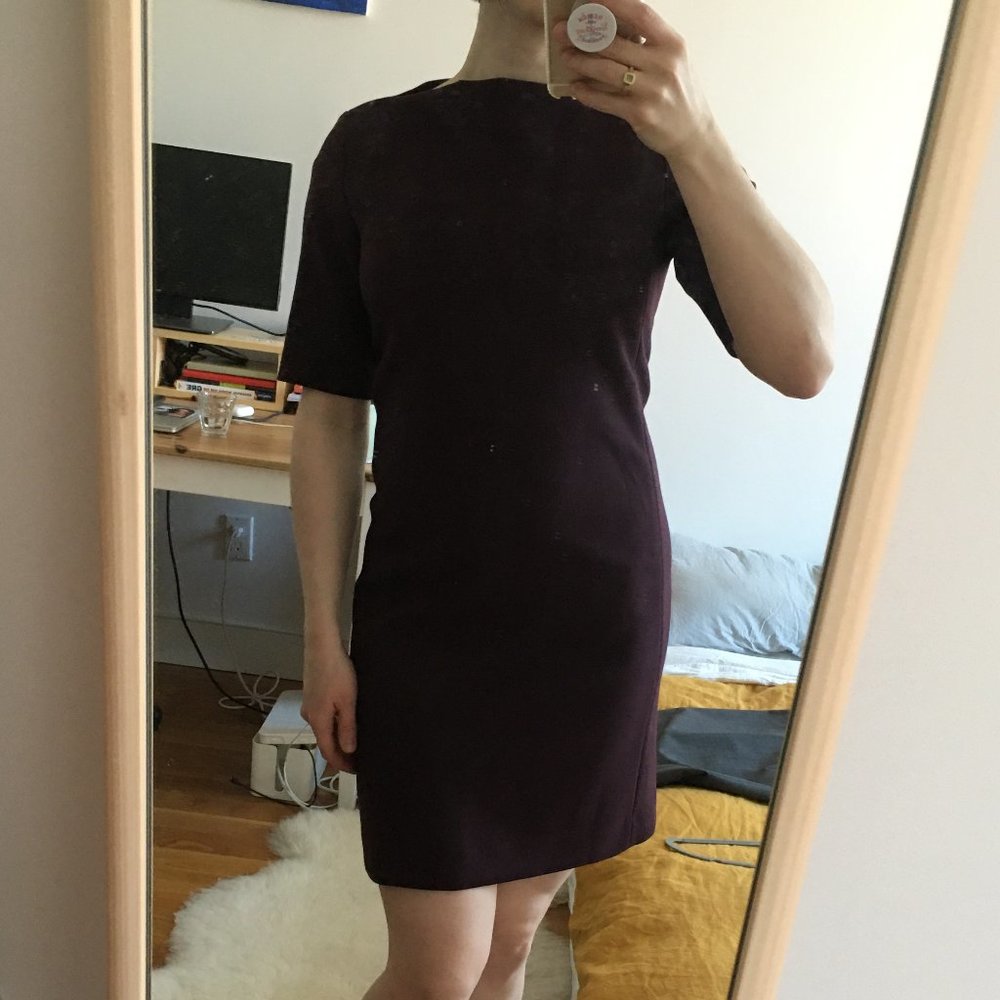 *NWT!* Boat Neck Sheath Dress, Stretch Wool S/4/6